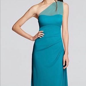 One-shoulder oasis knee length dress
